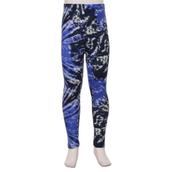 KID'S Sky Blue Tye Dye Full Length Leggings Size S/M NWT - Picture 1 of 3